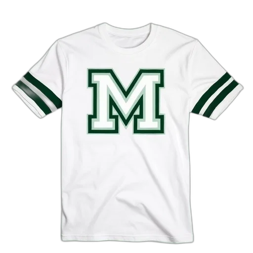 white, t-shirt, green, marshall transparent PNG cut-out