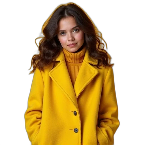 jacket, dress, golden, colorful transparent PNG cut-out