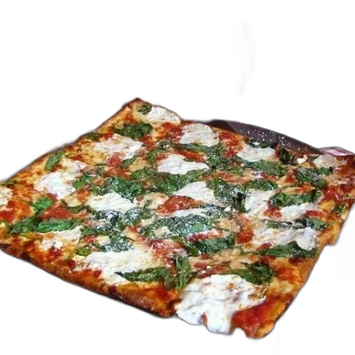 food, 3d render, square, pizza transparent PNG cut-out