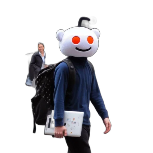 robot, mask, creature, staff transparent PNG cut-out
