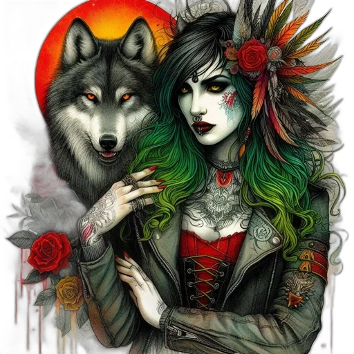 fantasy art, watercolor, comic book art, concept art transparent PNG cut-out