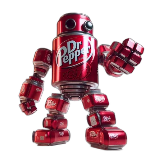 robot, weapon, bottle, 3d render transparent PNG cut-out