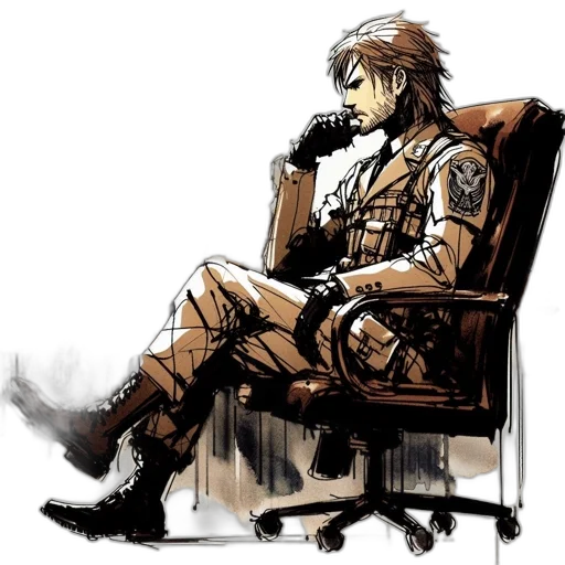 concept art, comic book art, cyberpunk, watercolor transparent PNG cut-out