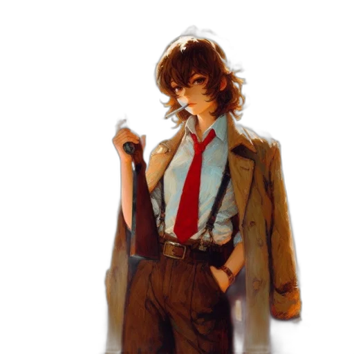 jacket, staff, concept art, photorealistic transparent PNG cut-out