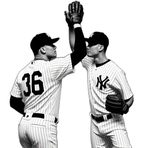 photorealistic, concept art, two, yankees transparent PNG cut-out