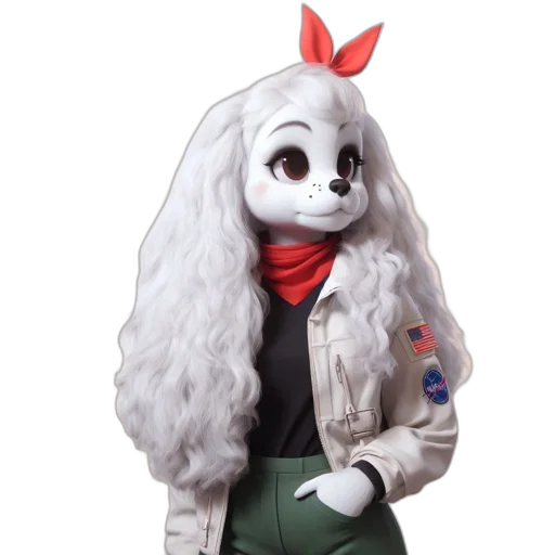 jacket, hair, animal, mask transparent PNG cut-out