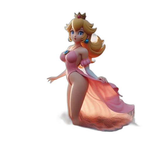 dress, crown, 3d render, concept art transparent PNG cut-out
