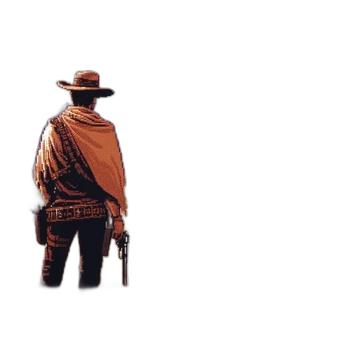jacket, hat, weapon, staff transparent PNG cut-out