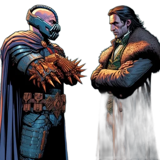 comic book art, concept art, stern, man transparent PNG cut-out