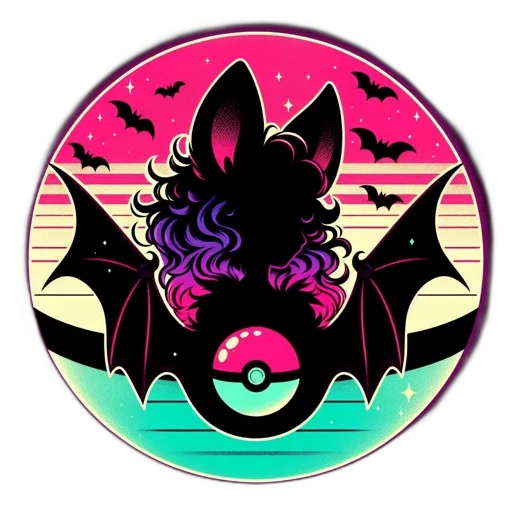creature, dragon, vaporwave, pixel art transparent PNG cut-out