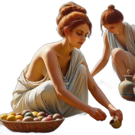 jewelry, food, oil painting, photorealistic transparent PNG cut-out