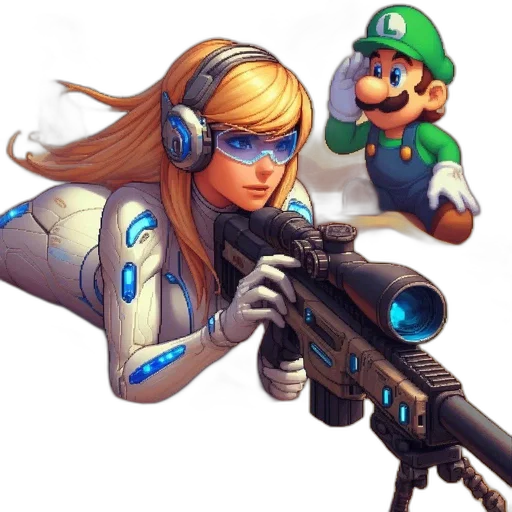 weapon, robot, staff, face transparent PNG cut-out