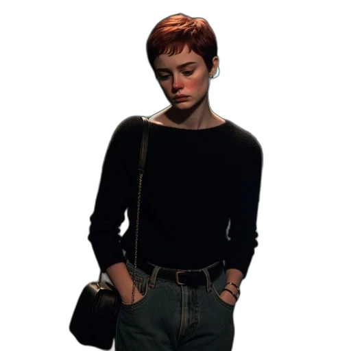 jacket, dress, jewelry, staff transparent PNG cut-out