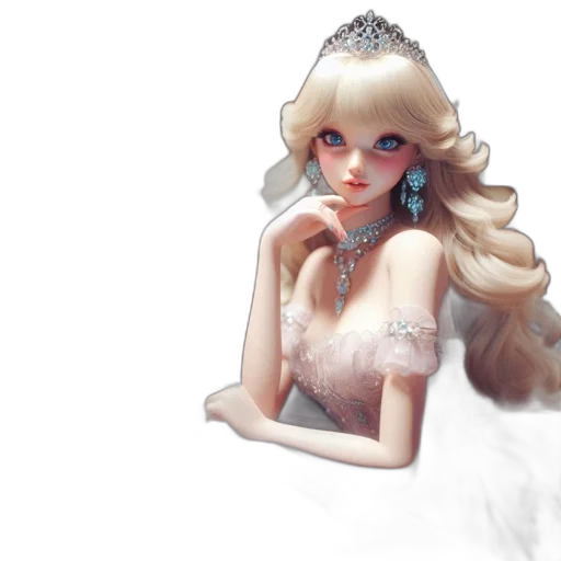 crown, dress, jewelry, 3d render transparent PNG cut-out