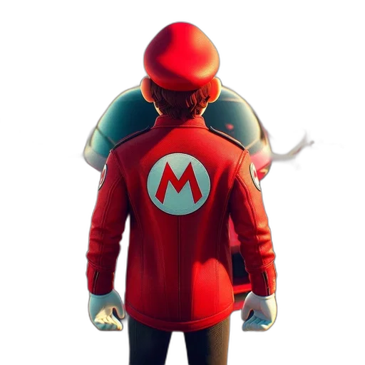 jacket, mask, concept art, 3d render transparent PNG cut-out