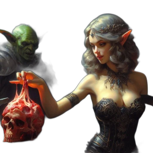 concept art, fantasy art, comic book art, photorealistic transparent PNG cut-out