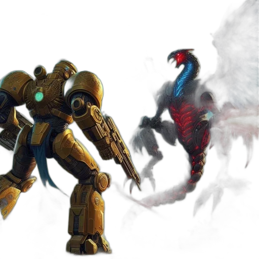 robot, creature, dragon, animal transparent PNG cut-out