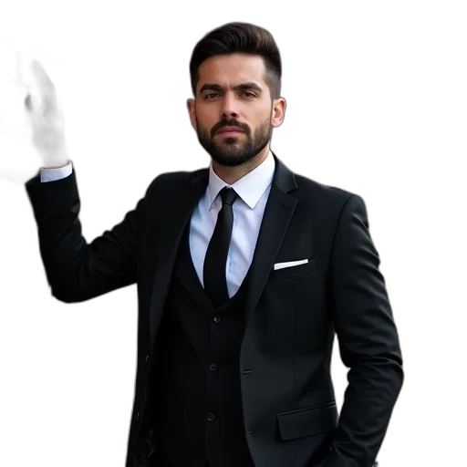 jacket, staff, umbrella, animal transparent PNG cut-out