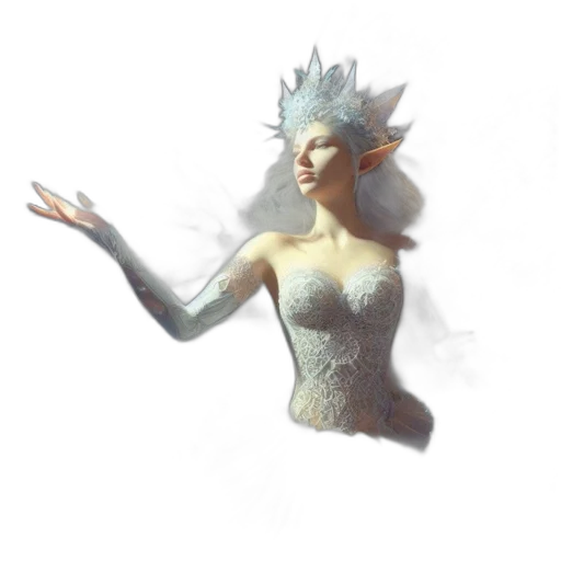 dress, crown, creature, dragon transparent PNG cut-out