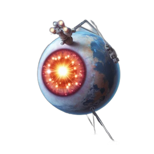 weapon, robot, staff, creature transparent PNG cut-out