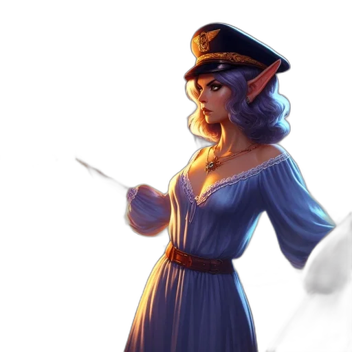 staff, dress, hat, concept art transparent PNG cut-out