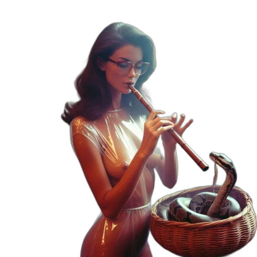 dress, jewelry, staff, fantasy art transparent PNG cut-out