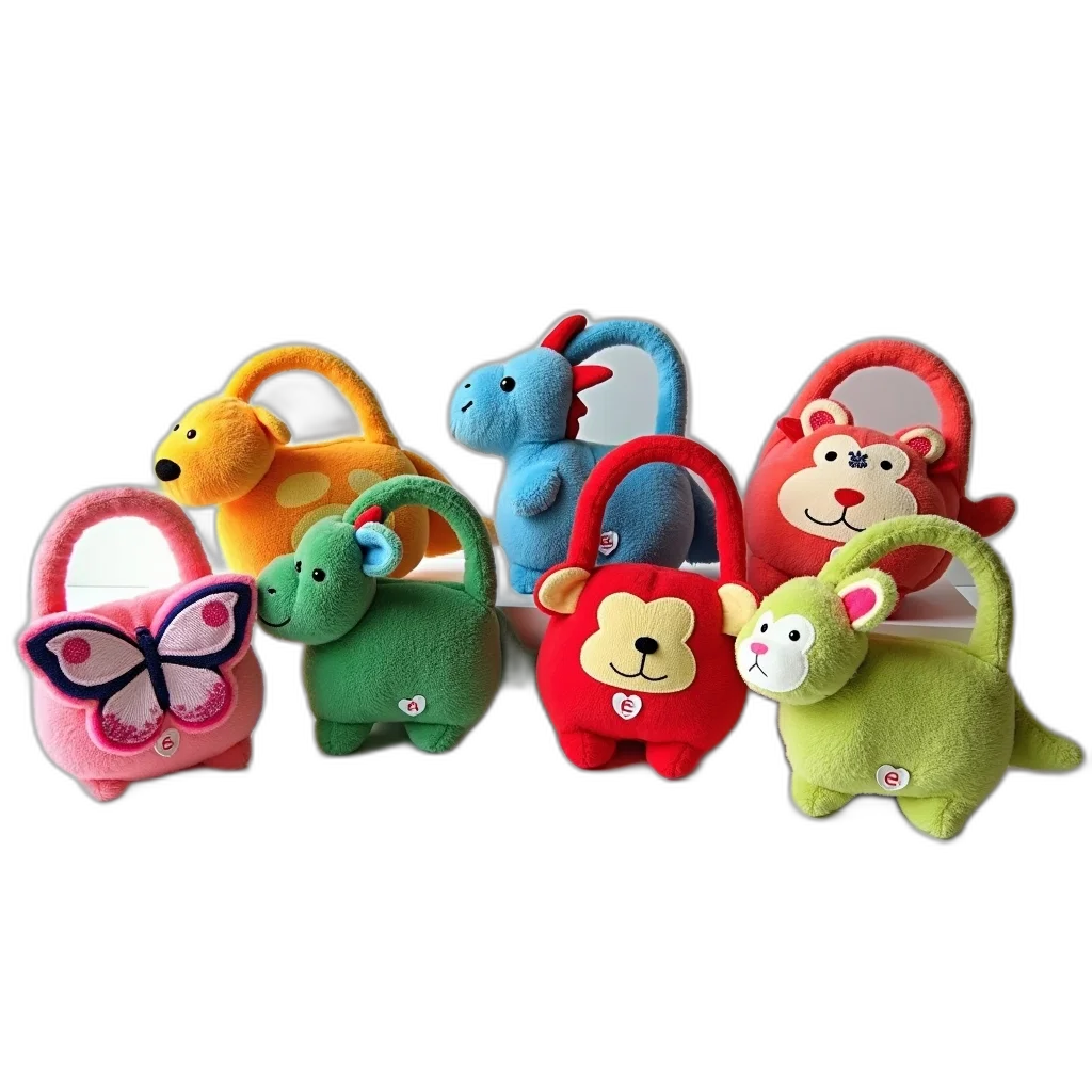 3d render, collection, colorful, plush transparent PNG cut-out