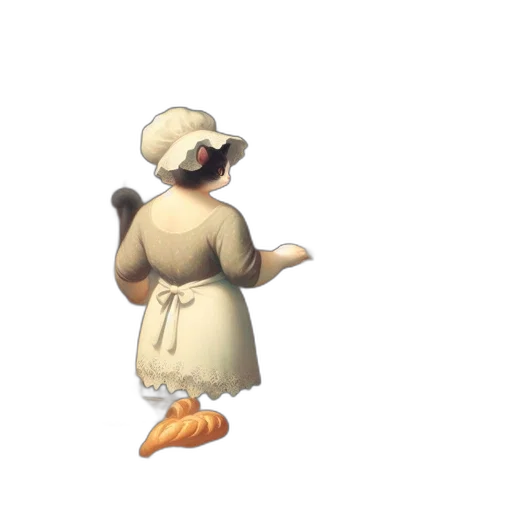 staff, hat, dress, animal transparent PNG cut-out