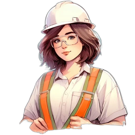 staff, hat, face, robot transparent PNG cut-out