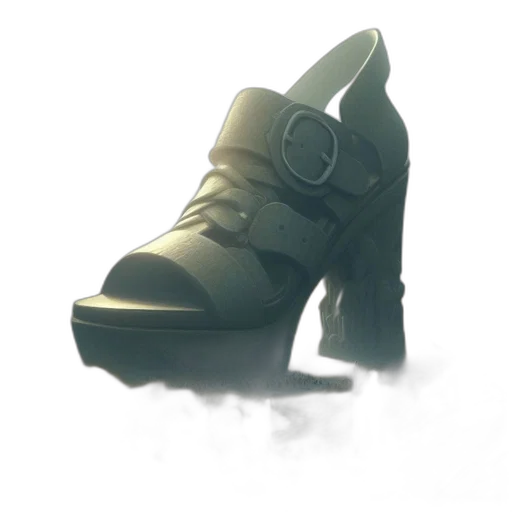 shoes, weapon, 3d render, concept art transparent PNG cut-out