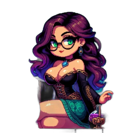 dress, cartoon, pixel art, fantasy art transparent PNG cut-out