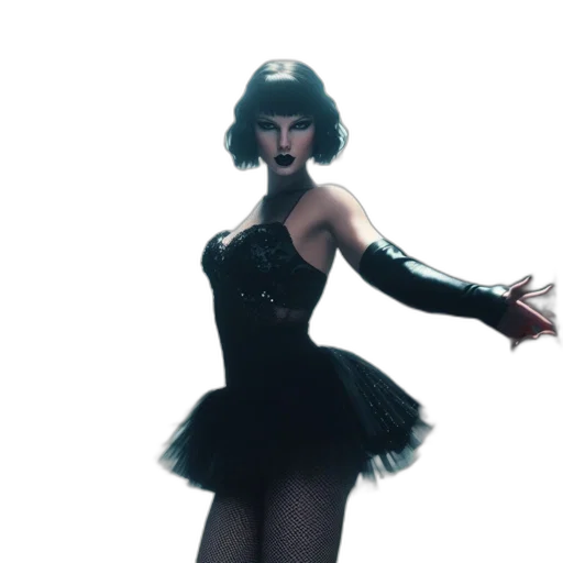dress, concept art, comic book art, 3d render transparent PNG cut-out