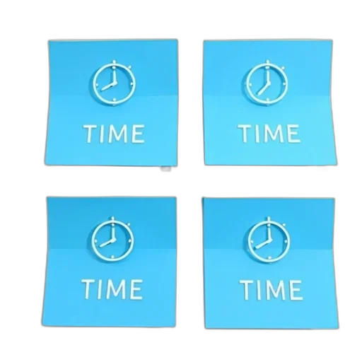 3d render, blue, collection, four transparent PNG cut-out