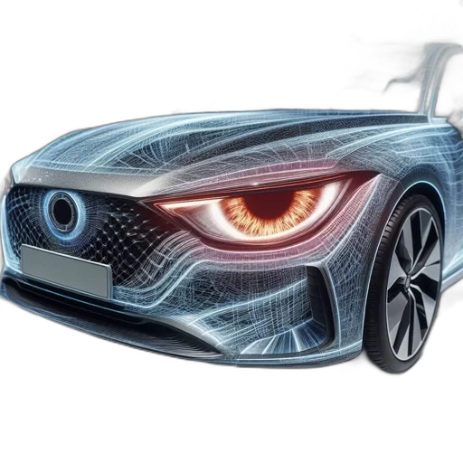 car, 3d render, concept art, photorealistic transparent PNG cut-out