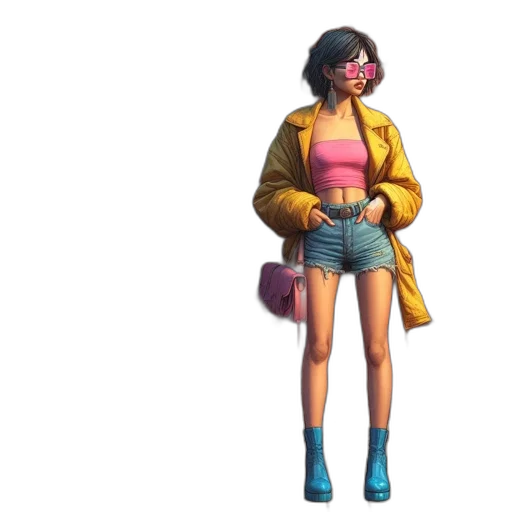 jacket, dress, staff, concept art transparent PNG cut-out