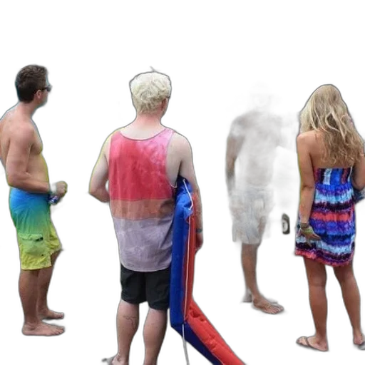 dress, beach, underwater, colorful transparent PNG cut-out