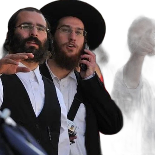 staff, three, men, traditional transparent PNG cut-out