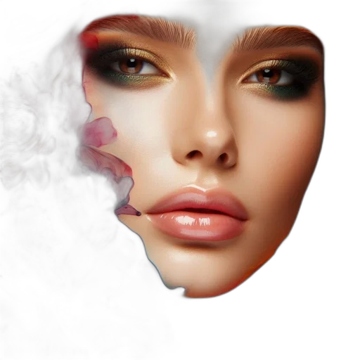 face, mask, photorealistic, 3d render transparent PNG cut-out
