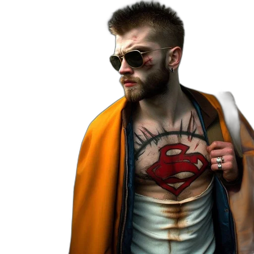 jacket, comic book art, concept art, photorealistic transparent PNG cut-out