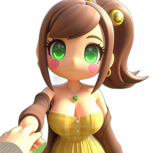 dress, staff, face, weapon transparent PNG cut-out