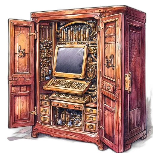 furniture, robot, jewelry, pixel art transparent PNG cut-out