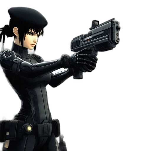 weapon, concept art, 3d render, cyberpunk transparent PNG cut-out