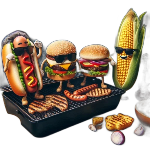 food, animal, weapon, photorealistic transparent PNG cut-out