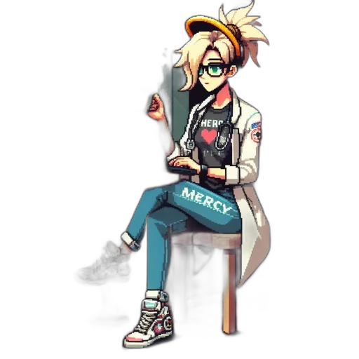 jacket, staff, robot, face transparent PNG cut-out