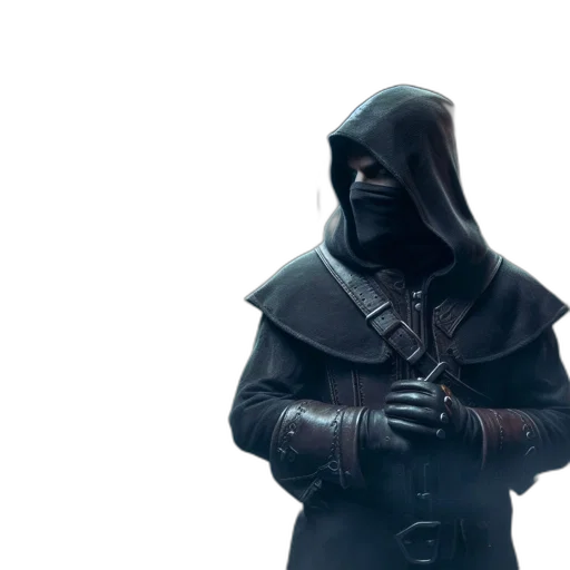 mask, sword, jacket, weapon transparent PNG cut-out