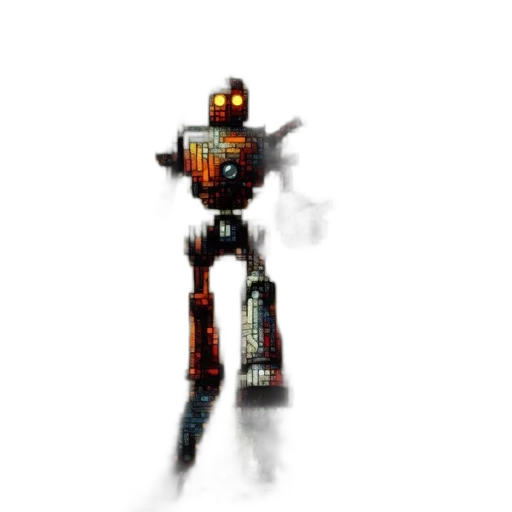 robot, weapon, creature, staff transparent PNG cut-out