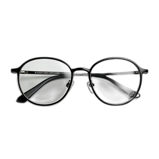 monochrome, pair, black-framed, glasses transparent PNG cut-out