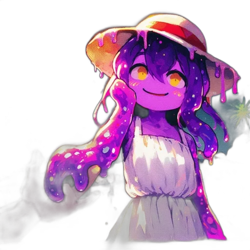 hat, creature, dress, staff transparent PNG cut-out