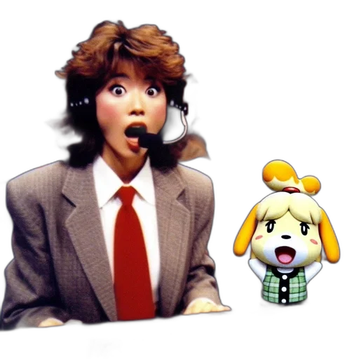 staff, pixel art, vaporwave, cartoon transparent PNG cut-out