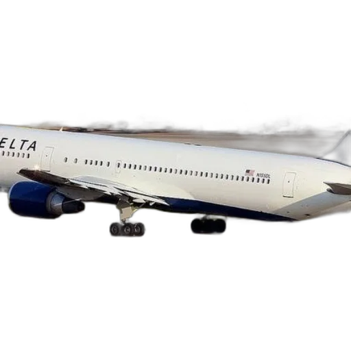 delta, airplane, runway, word transparent PNG cut-out